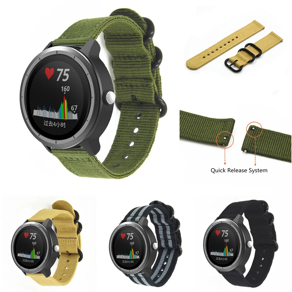 Спортивный сменный нейлоновый ремешок для наручных часов Garmin Vivoactive 3/Garmin 645/vivomove