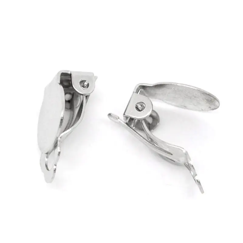 50Pcs Earring Clips Boucles d'oreilles Alloy Silver Tone Fashion Jewelry DIY Making Finding Charms 18x10mm
50Pcs Earring Clips Boucles d'oreilles Alloy Silver Tone Fashion Jewelry DIY Making Finding Charms 18x10mm