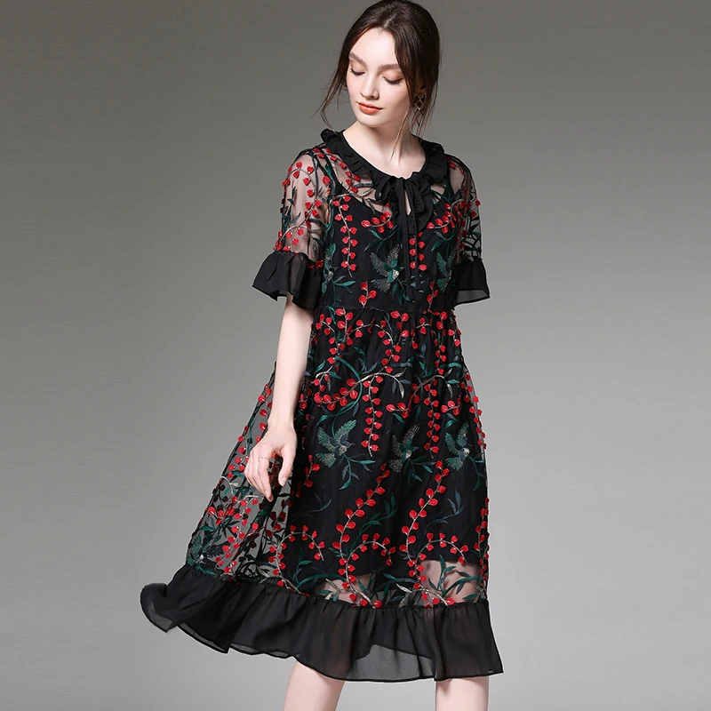 chiffon party dress summer ruffle plus size 2020 woman embroidery flower black sexy beach party casual loose oversized dresses
chiffon party dress summer ruffle plus size 2020 woman embroidery flower black sexy beach party casual loose oversized dresses
