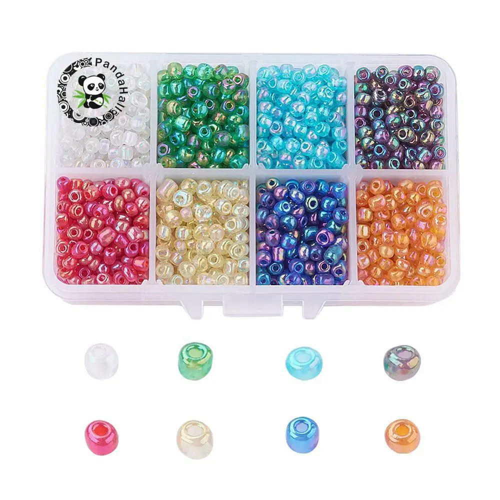 4mm 1Box 6/0 Glass Seed Beads Ceylon Round Loose Spacer Jewelry Making Bead Mixed Color Hole: 1mm about 1900pcs/box
4mm 1Box 6/0 Glass Seed Beads Ceylon Round Loose Spacer Jewelry Making Bead Mixed Color Hole: 1mm about 1900pcs/box