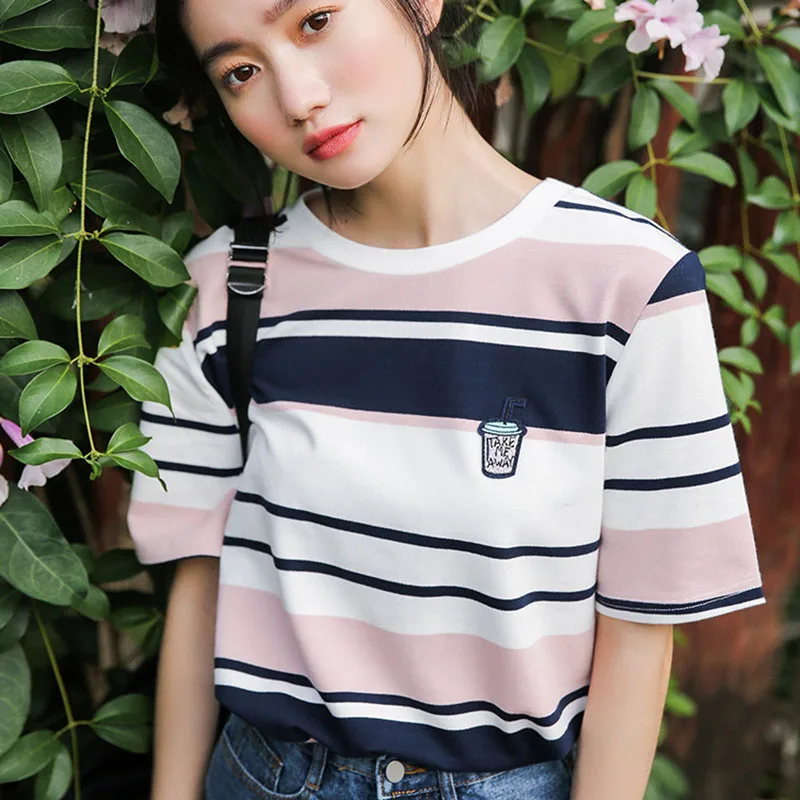 Harajuku Kawaii Schoolgirl Summer Striped Tops T Shirt for Women 2018 Korean Fashion Striped Top Tshirt Ulzzang
Harajuku Kawaii Schoolgirl Summer Striped Tops T Shirt for Women 2018 Korean Fashion Striped Top Tshirt Ulzzang