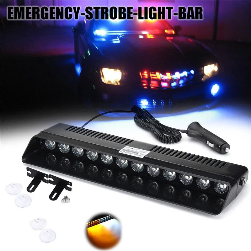 Newest 12LED Car Dash Emergency Strobe Flash Light Bar Warning Lamp Amber+White
Newest 12LED Car Dash Emergency Strobe Flash Light Bar Warning Lamp Amber+White