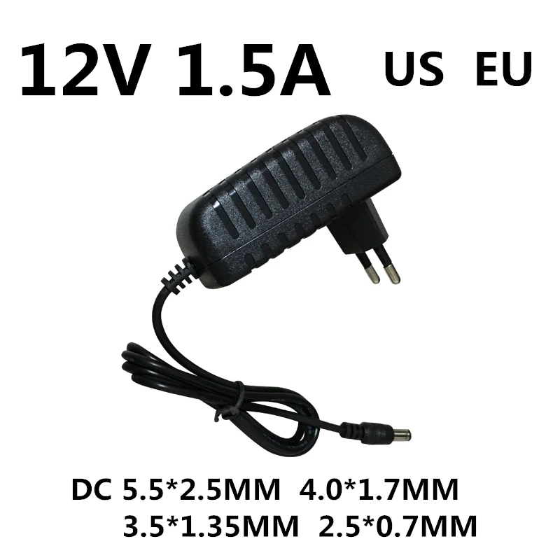 Power adapter DC 12V 1.5A AC 100-240V converter 12V 1500mA charger power supply Europe and America plug black DC 5.5 * 2.5MM
Power adapter DC 12V 1.5A AC 100-240V converter 12V 1500mA charger power supply Europe and America plug black DC 5.5 * 2.5MM