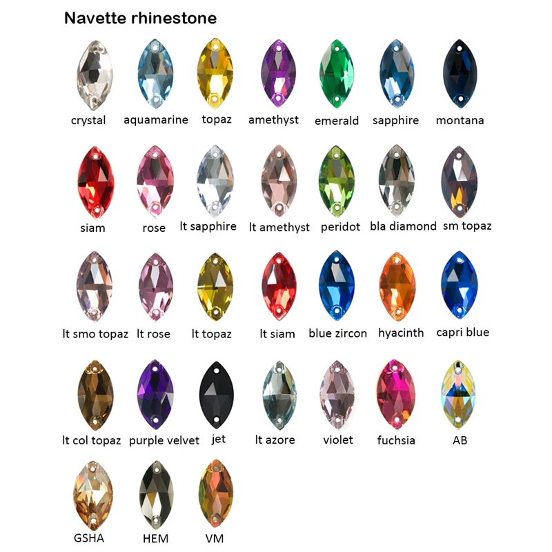 3223 Colorful 3 Sizes Boutique Navette Shape Crystal Sew On Rhinestones Strass Sewing Jewelry Beads
3223 Colorful 3 Sizes Boutique Navette Shape Crystal Sew On Rhinestones Strass Sewing Jewelry Beads