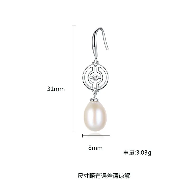 100%925 Sterling Silver Woman Earring Fashion High Quality 8-9mm Pearl Drop Earrings Luxury Jewelry
100%925 Sterling Silver Woman Earring Fashion High Quality 8-9mm Pearl Drop Earrings Luxury Jewelry
