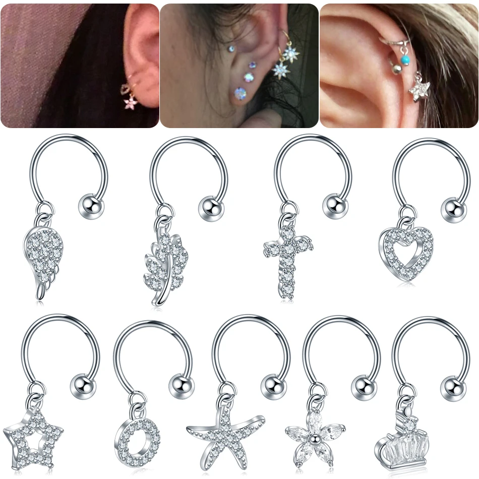 1Pc/lot 9 Styles Steel Crystal Tragus Ear Piercing Daith Rook Earrings Helix Cartilage Studs Hoop Ear Piercing 20G Body Jewelry
1Pc/lot 9 Styles Steel Crystal Tragus Ear Piercing Daith Rook Earrings Helix Cartilage Studs Hoop Ear Piercing 20G Body Jewelry