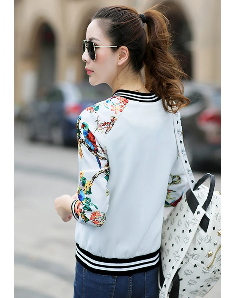 Nice Spring Autumn Bomber Jacket Women Coat Flower Print Plus Size Casual Thin Baseball Jacket Womens Tops Jaquetas Feminina
Nice Spring Autumn Bomber Jacket Women Coat Flower Print Plus Size Casual Thin Baseball Jacket Womens Tops Jaquetas Feminina