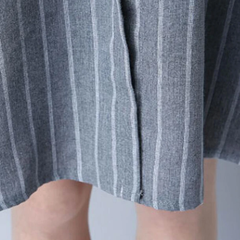Nice Summer New Women Dress Fashion Linen Stripes Loose Paragraph Dress Retro Sleeveless Lapel Shirt Dress LU228
Nice Summer New Women Dress Fashion Linen Stripes Loose Paragraph Dress Retro Sleeveless Lapel Shirt Dress LU228