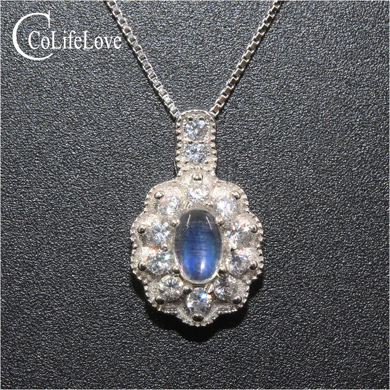Blue brilliance moonstone pendant 4 mm*6 mm natural moonstone pendant solid 925 silver moonstone jewelry birthday gift for girl
Blue brilliance moonstone pendant 4 mm*6 mm natural moonstone pendant solid 925 silver moonstone jewelry birthday gift for girl