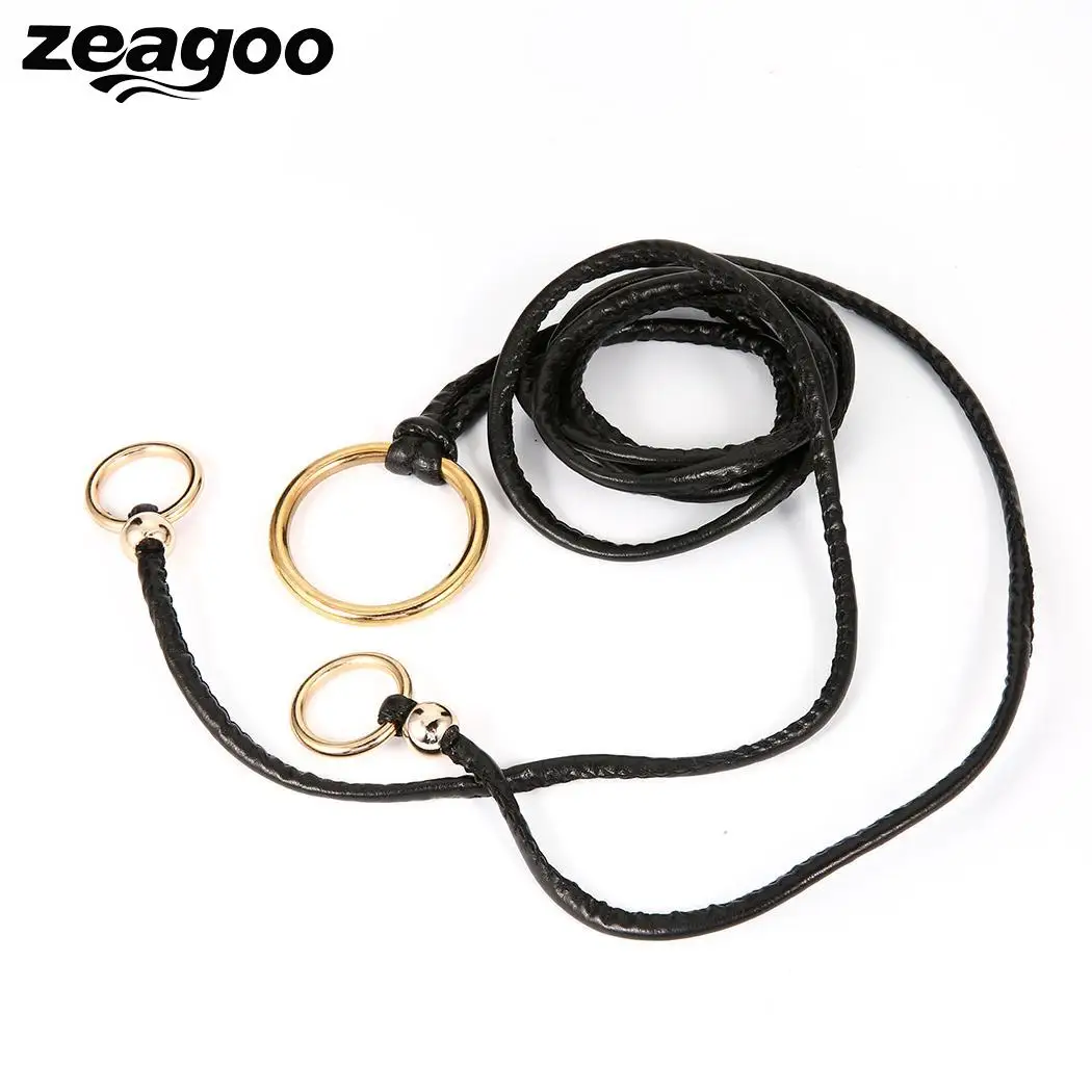 Zeagoo кожаные модные синтетические женские металлические кольца поясные пояса