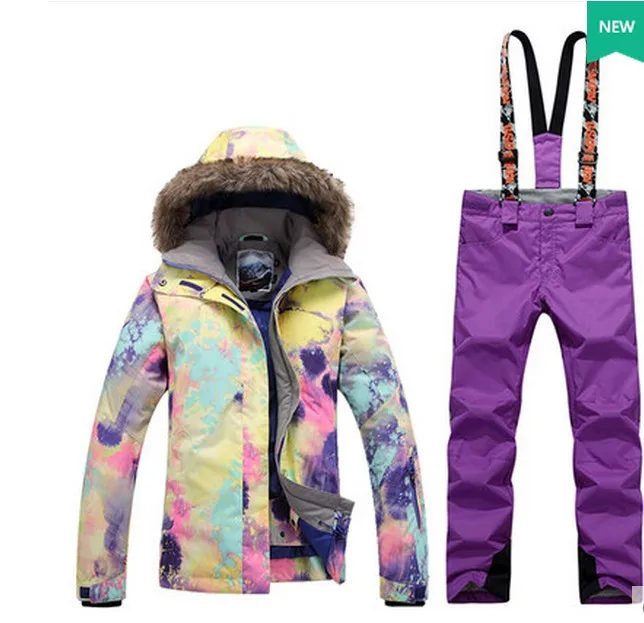 Womens Purple Ski Suit Female Snowboarding Skating Violet Jacket And Bib Pants Suspender Trousers Waterproof Overalls
Womens Purple Ski Suit Female Snowboarding Skating Violet Jacket And Bib Pants Suspender Trousers Waterproof Overalls