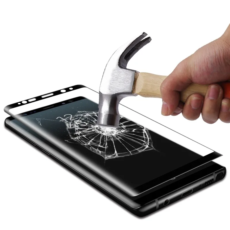 3D изогнутая полноразмерная пленка для Samsung Note 8 золотистая черная прозрачная