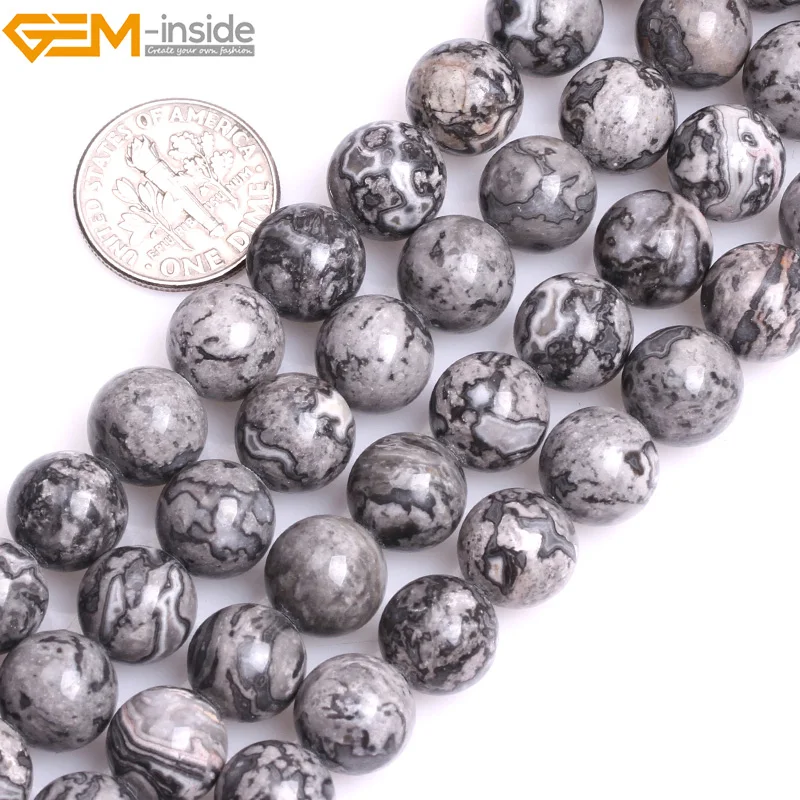 Gem-inside 4-12mm 15'' Natural Round Gray Silver Crazy Agate Beads For Jewelry Making Trinket Bracelets For Women DIY Beads
Gem-inside 4-12mm 15'' Natural Round Gray Silver Crazy Agate Beads For Jewelry Making Trinket Bracelets For Women DIY Beads