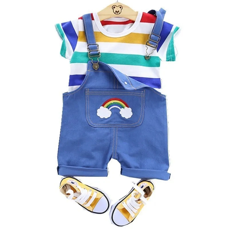 Summer Fashion Baby Boys Girls Clothes Suit New Children Cotton T Shirt Overalls 2Pcs/set Toddler Sports Costume Kids Tracksuits
Summer Fashion Baby Boys Girls Clothes Suit New Children Cotton T Shirt Overalls 2Pcs/set Toddler Sports Costume Kids Tracksuits