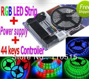 Светодиодная лента RGB 5 М 5050 SMD 60 светодиодов/м, гибкая Водонепроницаемая + пульт дистанционного управления 44 клавиши + Трансформатор 12 В для у...
Светодиодная лента RGB 5 М 5050 SMD 60 светодиодов/м, гибкая Водонепроницаемая + пульт дистанционного управления 44 клавиши + Трансформатор 12 В для у...
