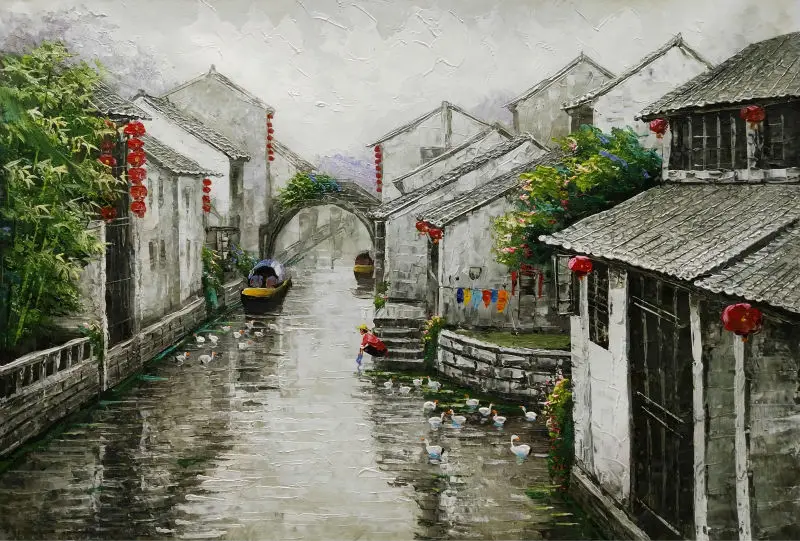 HandPainted Landscape Thick Oil Canvas Painting Chinese Region of River and Lake Abstract Wall art Picture for Home Decoration
HandPainted Landscape Thick Oil Canvas Painting Chinese Region of River and Lake Abstract Wall art Picture for Home Decoration