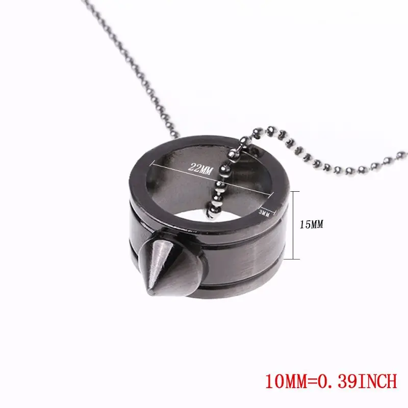 Tungsten Steel Self Defense Supplies Ring Women Men Safety Survival Finger Ring with Chain Tool
Tungsten Steel Self Defense Supplies Ring Women Men Safety Survival Finger Ring with Chain Tool