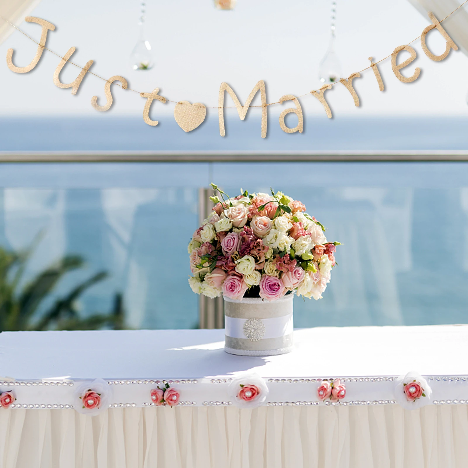 Just Married Burlap Bunting Banner Pendant Shabby Jute Hanging Banner Flag Garland For Bridal Shower Wedding Party Photo Props
Just Married Burlap Bunting Banner Pendant Shabby Jute Hanging Banner Flag Garland For Bridal Shower Wedding Party Photo Props