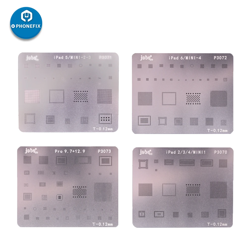 For ipad 23456 air12 mini1234 pro Motherboard IC Chip Soldering Repair Tool BGA Reballing Stencil template Stainless Steel Plate
For ipad 23456 air12 mini1234 pro Motherboard IC Chip Soldering Repair Tool BGA Reballing Stencil template Stainless Steel Plate