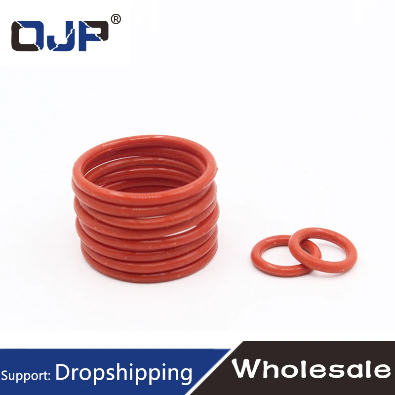 5PCS/lot Red Silicon Rings Silicone/VMQ O ring 2.4mm Thickness OD21/22/23/24/25/26/27/28/29/30/31mm Rubber O-Ring Seal Gasket
5PCS/lot Red Silicon Rings Silicone/VMQ O ring 2.4mm Thickness OD21/22/23/24/25/26/27/28/29/30/31mm Rubber O-Ring Seal Gasket