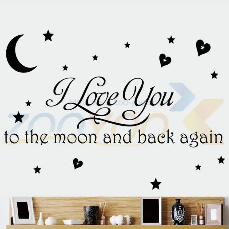 I Love You To The Moon And Back Againwall decal ZooYoo8116 decorative adesivo de parede removable vinyl wall sticker
I Love You To The Moon And Back Againwall decal ZooYoo8116 decorative adesivo de parede removable vinyl wall sticker