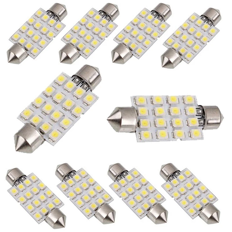 JX-LCLYL 10 шт. 41 мм 3528 16SMD светодиодный автомобильный купольная гирлянда для интерьера карта светильник лампы белого цвета
JX-LCLYL 10 шт. 41 мм 3528 16SMD светодиодный автомобильный купольная гирлянда для интерьера карта светильник лампы белого цвета