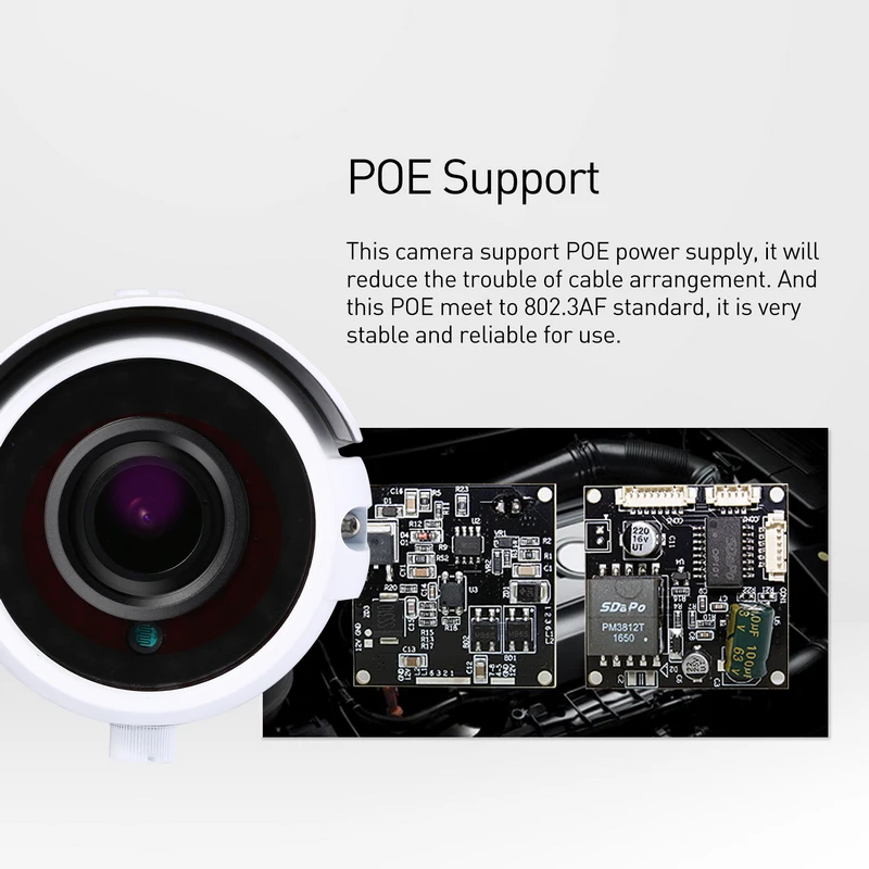 Водонепроницаемая IP камера POE 1080P 42 светодиодный 2 8 12 мм с ночным видением|p2p cctv|ip