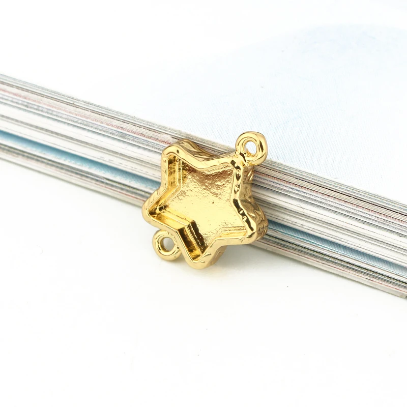 5pcs Small Moon Stars Bracelet Connector Glasses Cabochon Findings Handmade Beads Tray Earring Necklace Jewelry Charms C41 | Украшения и