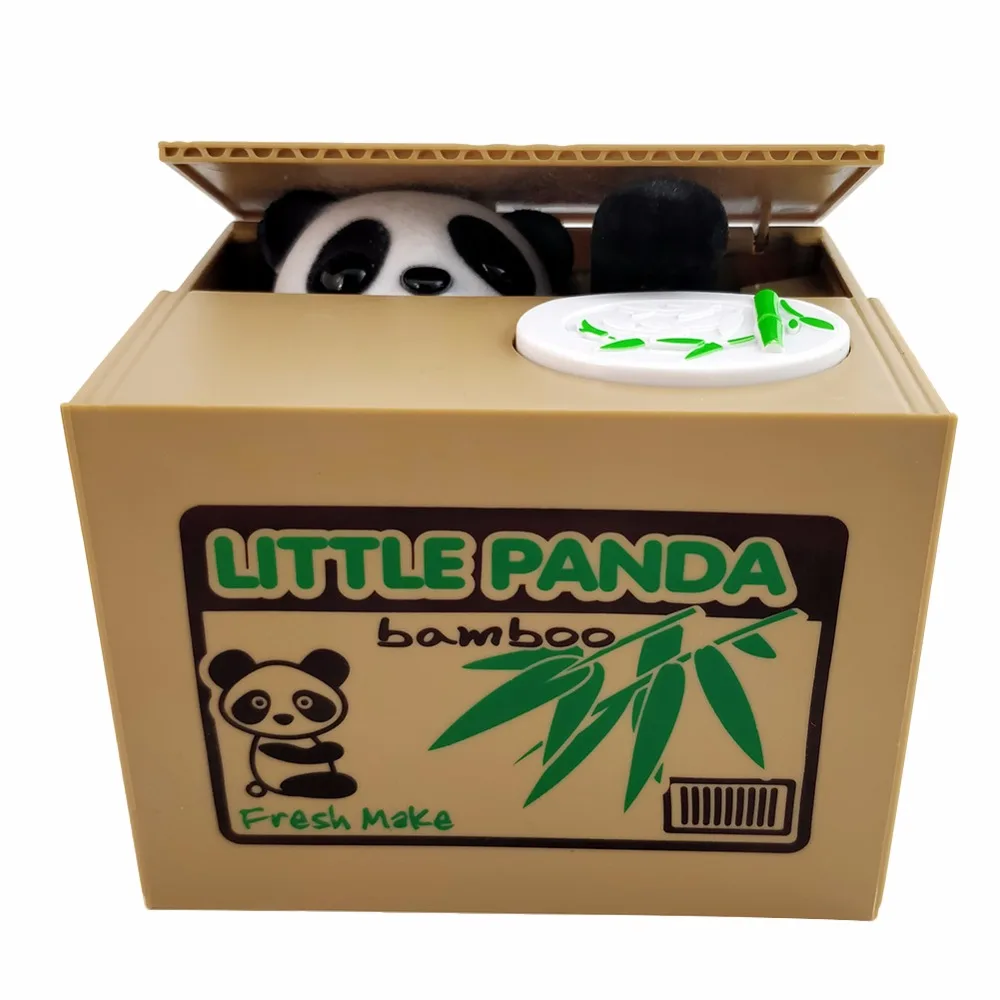 Panda Cat вор копилки игрушка копилка подарок Дети автоматический палантин монеты