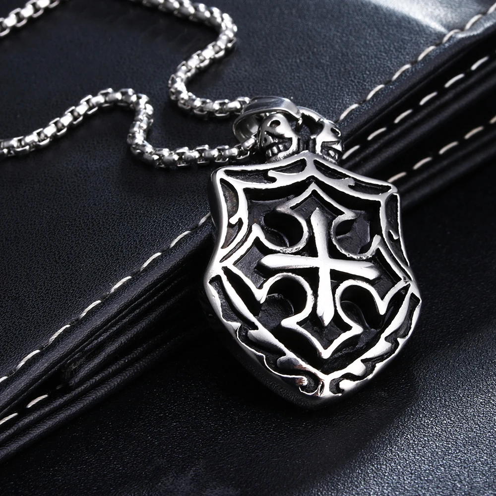 Cross Shield Spells Pendant Necklace Stainless Steel Chain Jewelry Gift for Men Jewelry
Cross Shield Spells Pendant Necklace Stainless Steel Chain Jewelry Gift for Men Jewelry