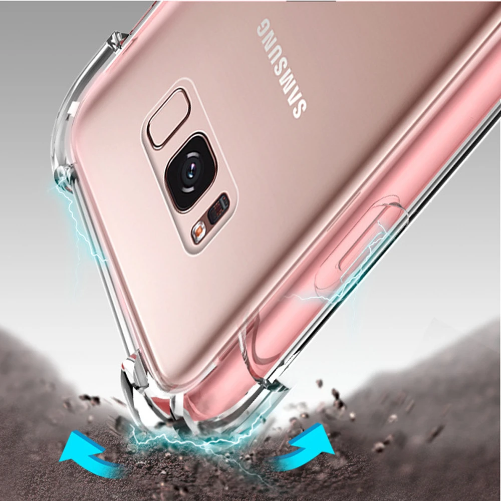 Мягкий прозрачный чехол из ТПУ для Samsung Galaxy S8 S9 Plus ультратонкий силиконовый Air Cushion