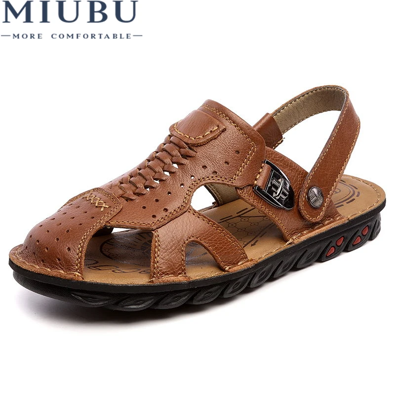 MIBU Mens Sandals Genuine Leather Summer 2020 New Beach Men Casual Shoes Outdoor Sandals Plus Size 38-44 Fashion shoes men
MIBU Mens Sandals Genuine Leather Summer 2020 New Beach Men Casual Shoes Outdoor Sandals Plus Size 38-44 Fashion shoes men