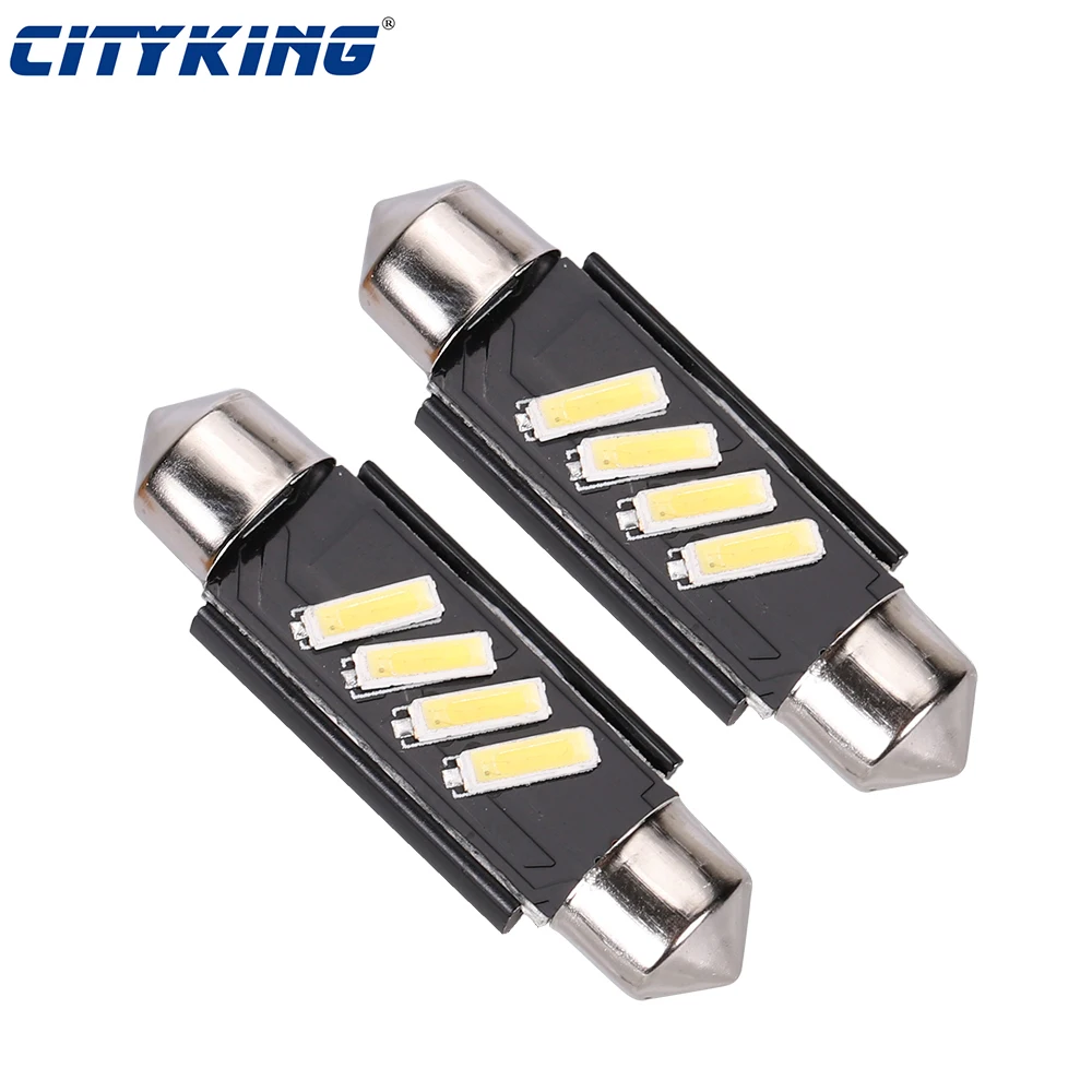 2pcs Festoon 31mm 36mm 39mm 41mm LED Bulb C5W led 4SMMD 7020 LED Super Bright No Polarity Auto Interior Dome Lamp Car Styling
2pcs Festoon 31mm 36mm 39mm 41mm LED Bulb C5W led 4SMMD 7020 LED Super Bright No Polarity Auto Interior Dome Lamp Car Styling