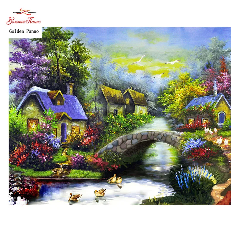 Golden Panno,Needlework,Embroidery,DIY Scenic planting,Kits,14ct A group of ducks under the bridge,Sets For Embroidery,0111
Golden Panno,Needlework,Embroidery,DIY Scenic planting,Kits,14ct A group of ducks under the bridge,Sets For Embroidery,0111