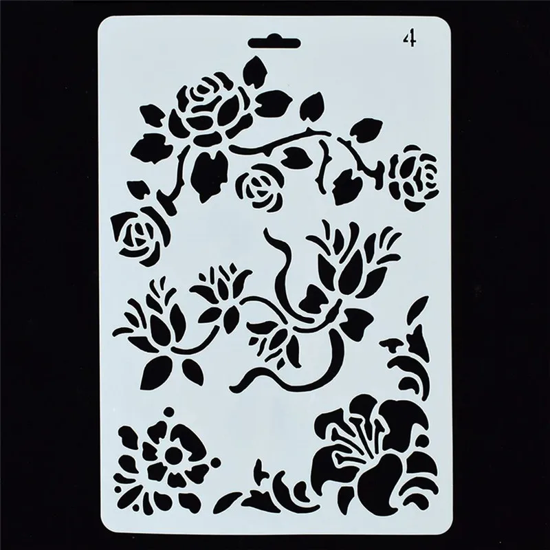 1Pcs Reusable Rose Hollow Flower Stencil DIY Airbrush Painting Art Drawing Manual Painting Board Template Stencil Free Shipping
1Pcs Reusable Rose Hollow Flower Stencil DIY Airbrush Painting Art Drawing Manual Painting Board Template Stencil Free Shipping