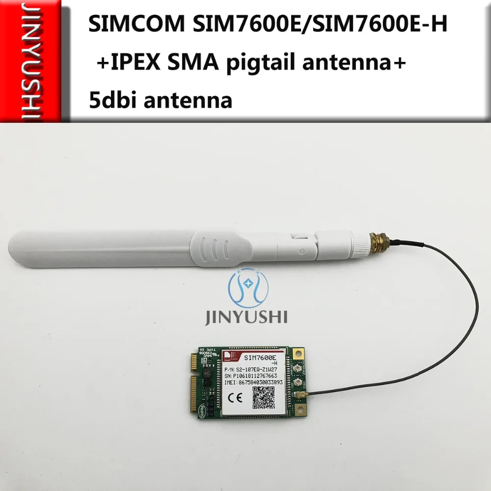 SIMCOM SIM7600E/SIM7600E-H + IPEX SMA pigtail antenna+5dbi antenna Multi Band LTE Module CAT4 module
SIMCOM SIM7600E/SIM7600E-H + IPEX SMA pigtail antenna+5dbi antenna Multi Band LTE Module CAT4 module