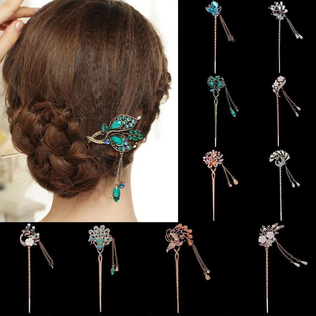 Chinese Hair Sticks Rhinestone Dangle Chopsticks Hairpin Decorative Flowers Metal Hair Stick Clips
Chinese Hair Sticks Rhinestone Dangle Chopsticks Hairpin Decorative Flowers Metal Hair Stick Clips
