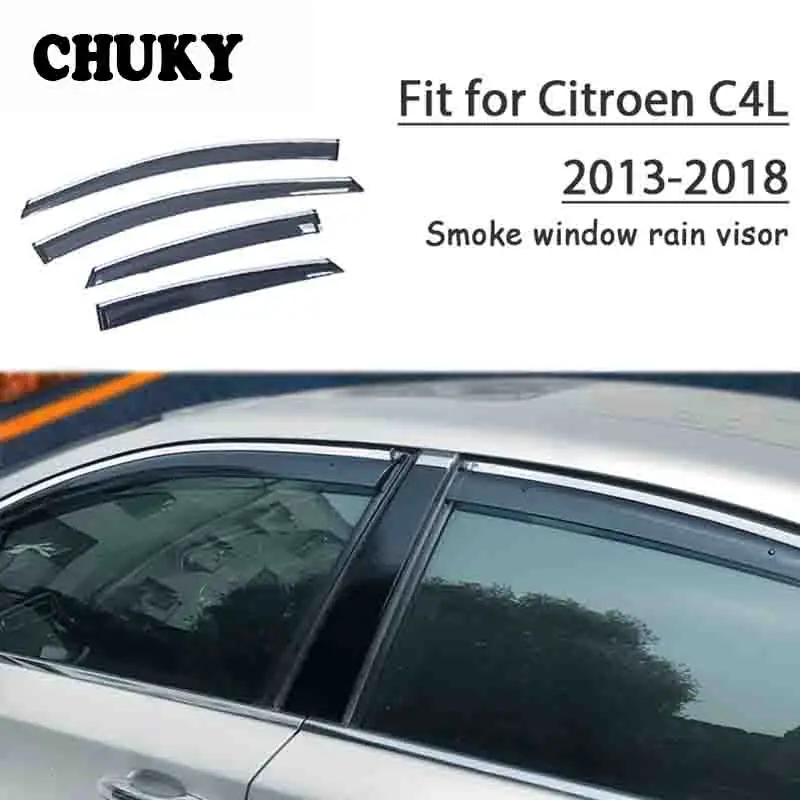 Chuky 4pcs ABS Car Styling Window Visors Awnings Shelters Rain Shield For Citroen C4L 2013 2014 2015 2016 2017 2018 Accessories
Chuky 4pcs ABS Car Styling Window Visors Awnings Shelters Rain Shield For Citroen C4L 2013 2014 2015 2016 2017 2018 Accessories