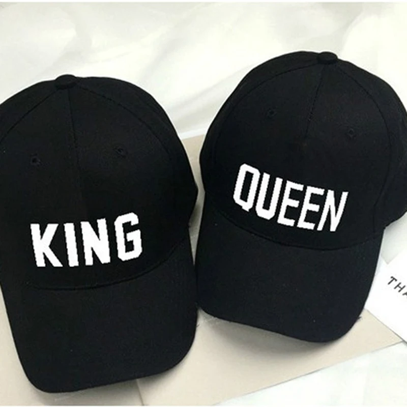Бейсболки KING QUEEN в стиле хип хоп парусиновые бейсболки с буквенным принтом для