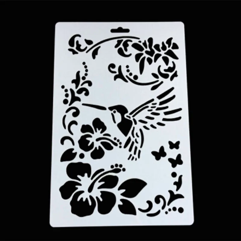 1PC Pastoral bird flower Shaped Reusable Stencil Airbrush Painting Art DIY Home Decor Scrap booking Album Crafts
1PC Pastoral bird flower Shaped Reusable Stencil Airbrush Painting Art DIY Home Decor Scrap booking Album Crafts