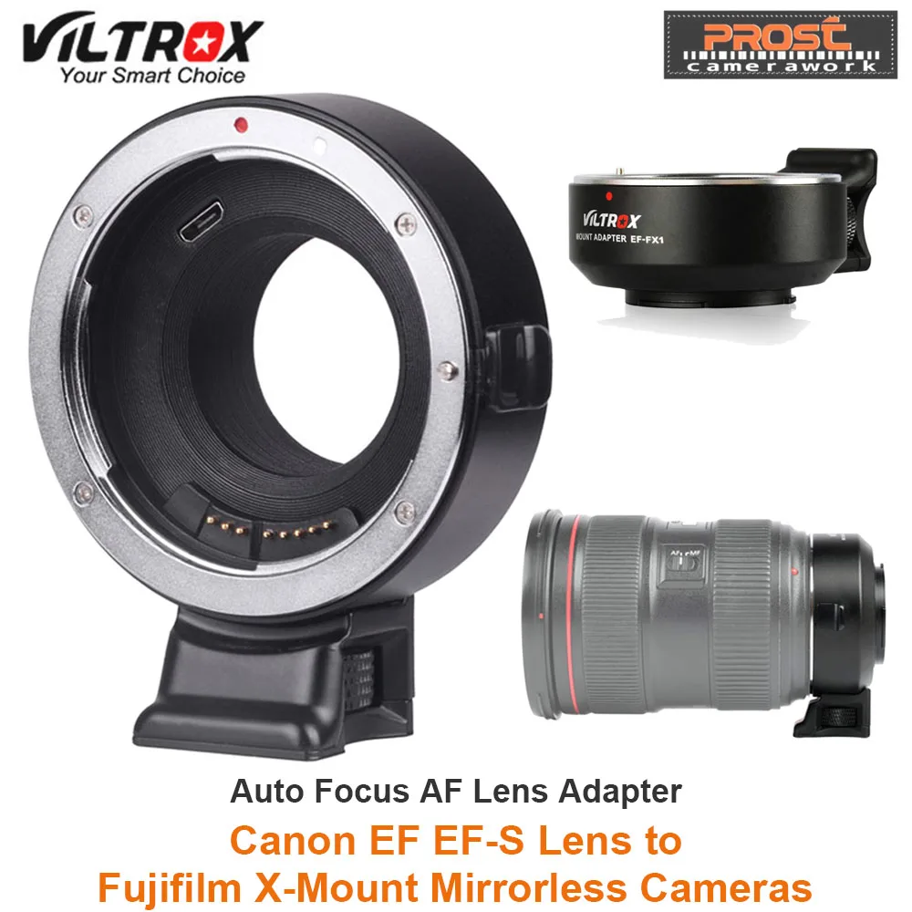 VILTROX EF-FX1 Auto Focus Lens Mount Adapter for Canon EF/EF-S Lens to Fuji X-Mount Mirrorless X-T1 X-T2 X-T10 X-T20 X-A1 Camera
VILTROX EF-FX1 Auto Focus Lens Mount Adapter for Canon EF/EF-S Lens to Fuji X-Mount Mirrorless X-T1 X-T2 X-T10 X-T20 X-A1 Camera