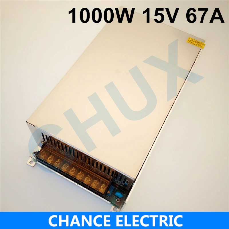 1000W 67A 15V Switching Power Supply 15v Adjustable Voltage Ac to Dc Power Supply for Industrial Field Free Shipping
1000W 67A 15V Switching Power Supply 15v Adjustable Voltage Ac to Dc Power Supply for Industrial Field Free Shipping