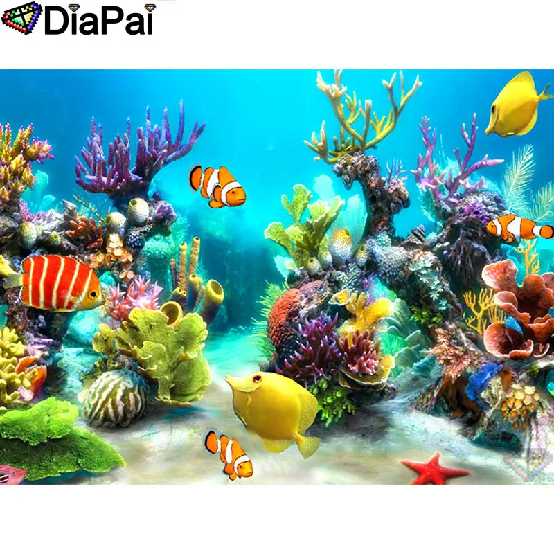 DIAPAI 100% Full Square/Round Drill 5D DIY Diamond Painting "Animal fish" Diamond Embroidery Cross Stitch 3D Decor A19157
DIAPAI 100% Full Square/Round Drill 5D DIY Diamond Painting "Animal fish" Diamond Embroidery Cross Stitch 3D Decor A19157