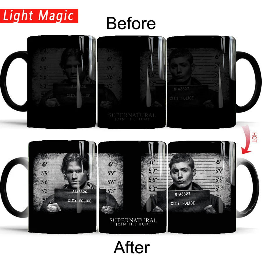 Drop shipping Supernatural Mug Color Changing Mugs 350ml coffee tea cup gift mug
Drop shipping Supernatural Mug Color Changing Mugs 350ml coffee tea cup gift mug