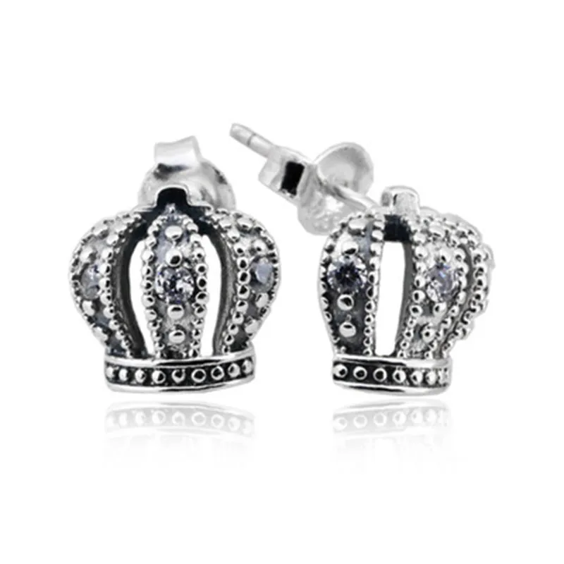 Genuine 100% S925 sterling silver Crown Shape Vintage Dangle Stones CZ Earrings Fashion Jewelry for Women
Genuine 100% S925 sterling silver Crown Shape Vintage Dangle Stones CZ Earrings Fashion Jewelry for Women
