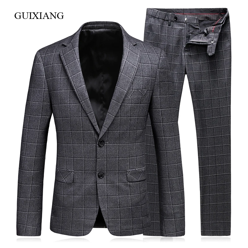 2017 new spring and autumn style men suits high-quality business casual slim plaid straight men's suit(Jacket and Pants) S-3XL
2017 new spring and autumn style men suits high-quality business casual slim plaid straight men's suit(Jacket and Pants) S-3XL