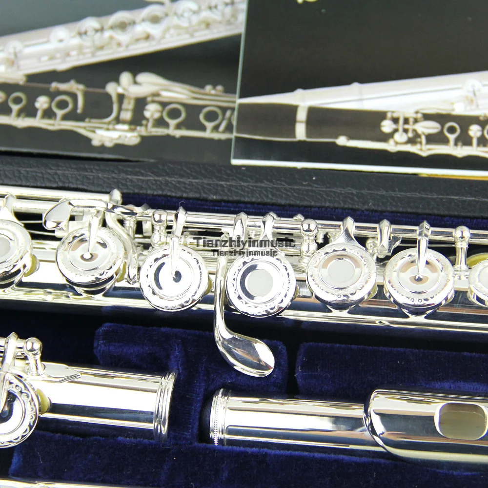 new1pcsflute 16 open hole silver plated flute with Split E mechanism offset +2pcs mouthpiece Plate with silver
new1pcsflute 16 open hole silver plated flute with Split E mechanism offset +2pcs mouthpiece Plate with silver