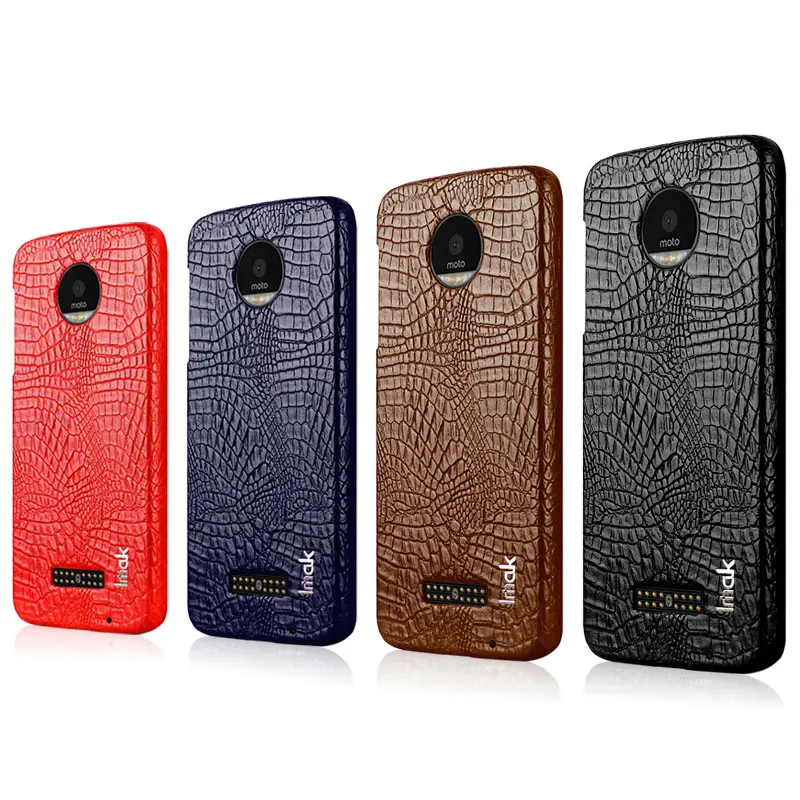 Чехол IMAK для Motorola Moto Z Play Force роскошный чехол из искусственной кожи под крокодила