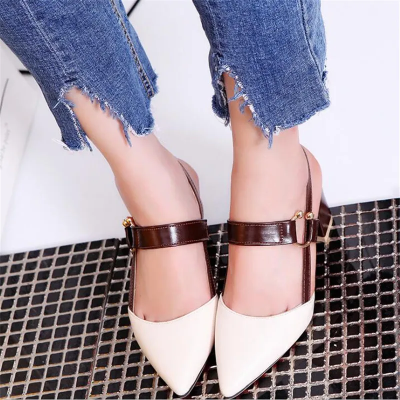 2019 spring hollow coarse sandals high-heeled shallow mouth pointed pumps shoes women Female sexy high heels large size mujer
2019 spring hollow coarse sandals high-heeled shallow mouth pointed pumps shoes women Female sexy high heels large size mujer