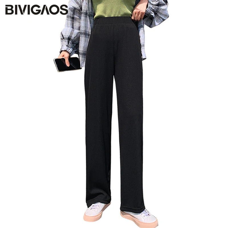 BIVIGAOS New Fashion Summer High Waist Drooping Wide Leg Pants Ladies Breathable Loose Casual Straight Pants Trousers Women
BIVIGAOS New Fashion Summer High Waist Drooping Wide Leg Pants Ladies Breathable Loose Casual Straight Pants Trousers Women